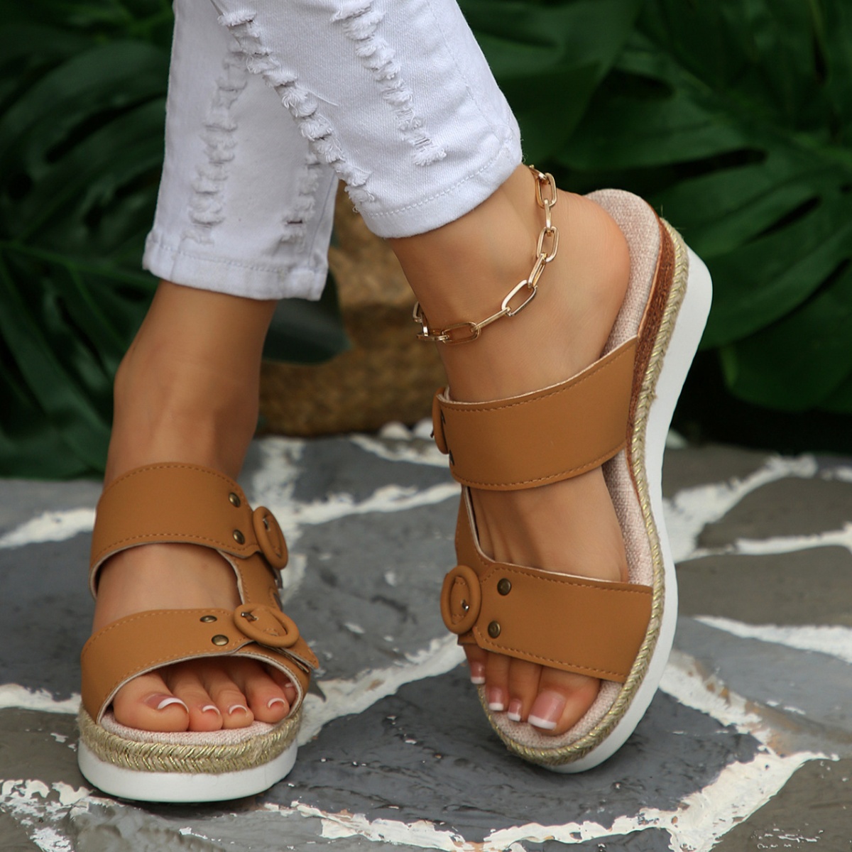 Open Toe Wedge Sandals