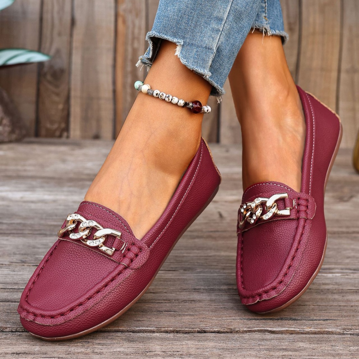Round Toe Slip-Ons