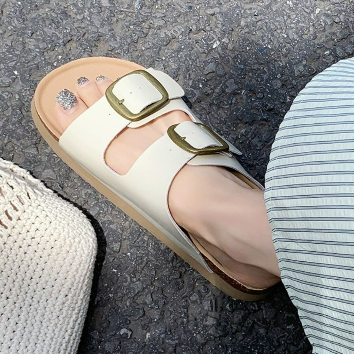 Open Toe Flats Sandals