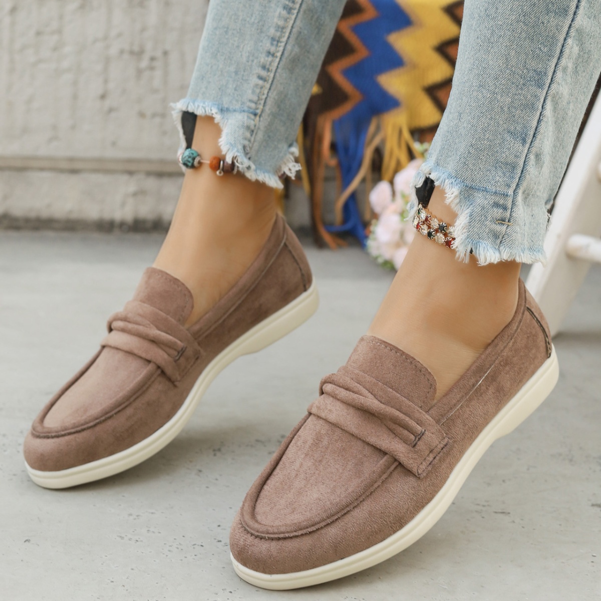 Round Toe Slip-Ons