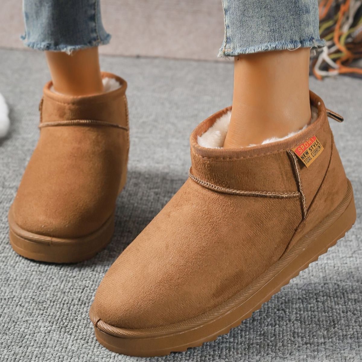 Round Toe Platform Boots