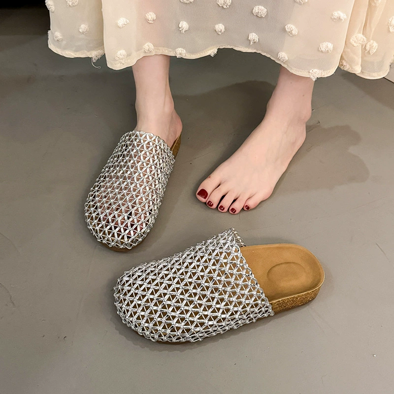 Woven Mesh Breathable Slip-on Sandals