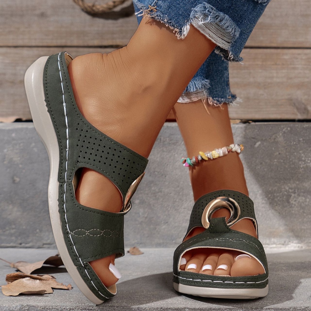 Cutout Open Toe Sandals