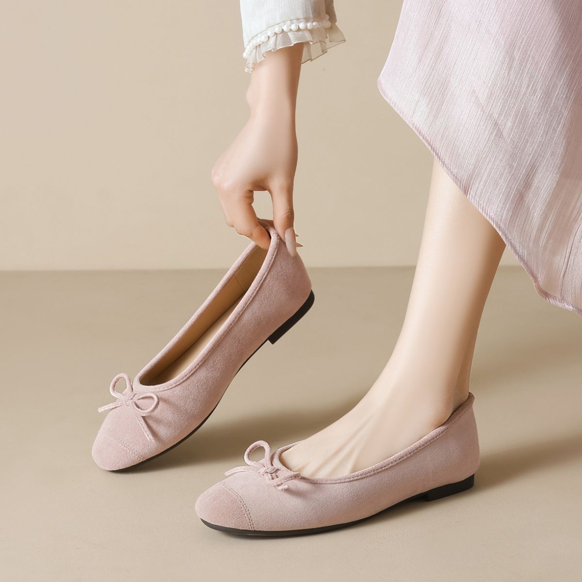 Square Toe Flats Slip-Ons