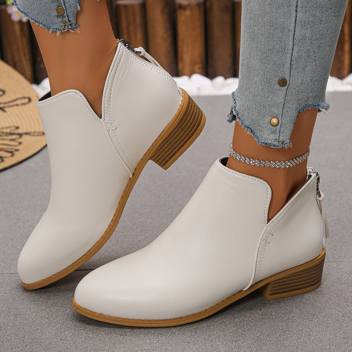Classic Block Heel Ankle Boots