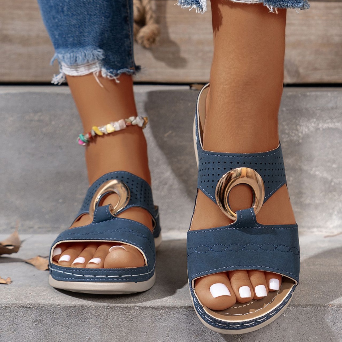 Cutout Open Toe Sandals