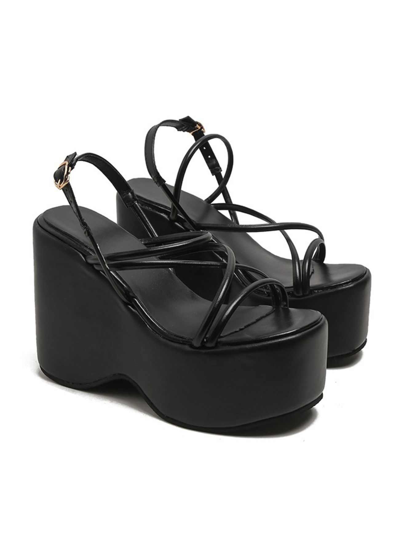 Strappy Platform Wedge Sandals