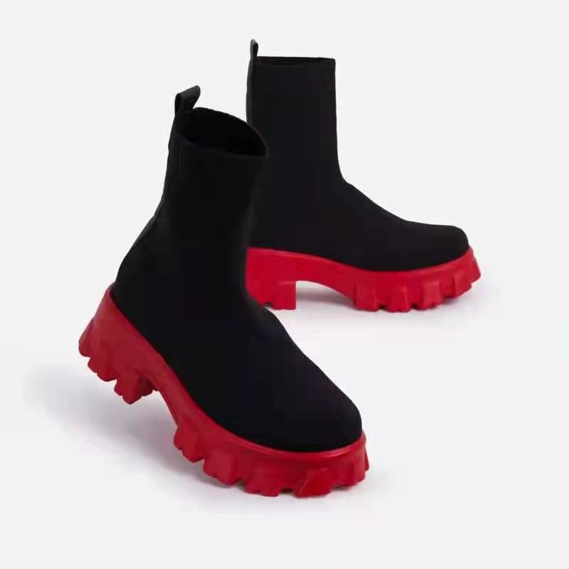 Round Toe Block Heels Boots