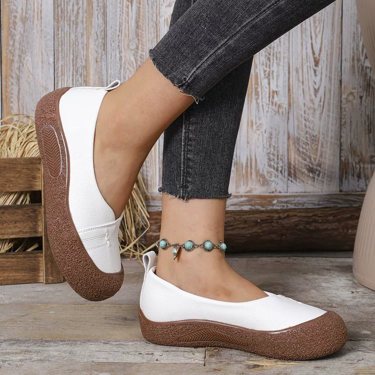 Round Toe Slip-Ons