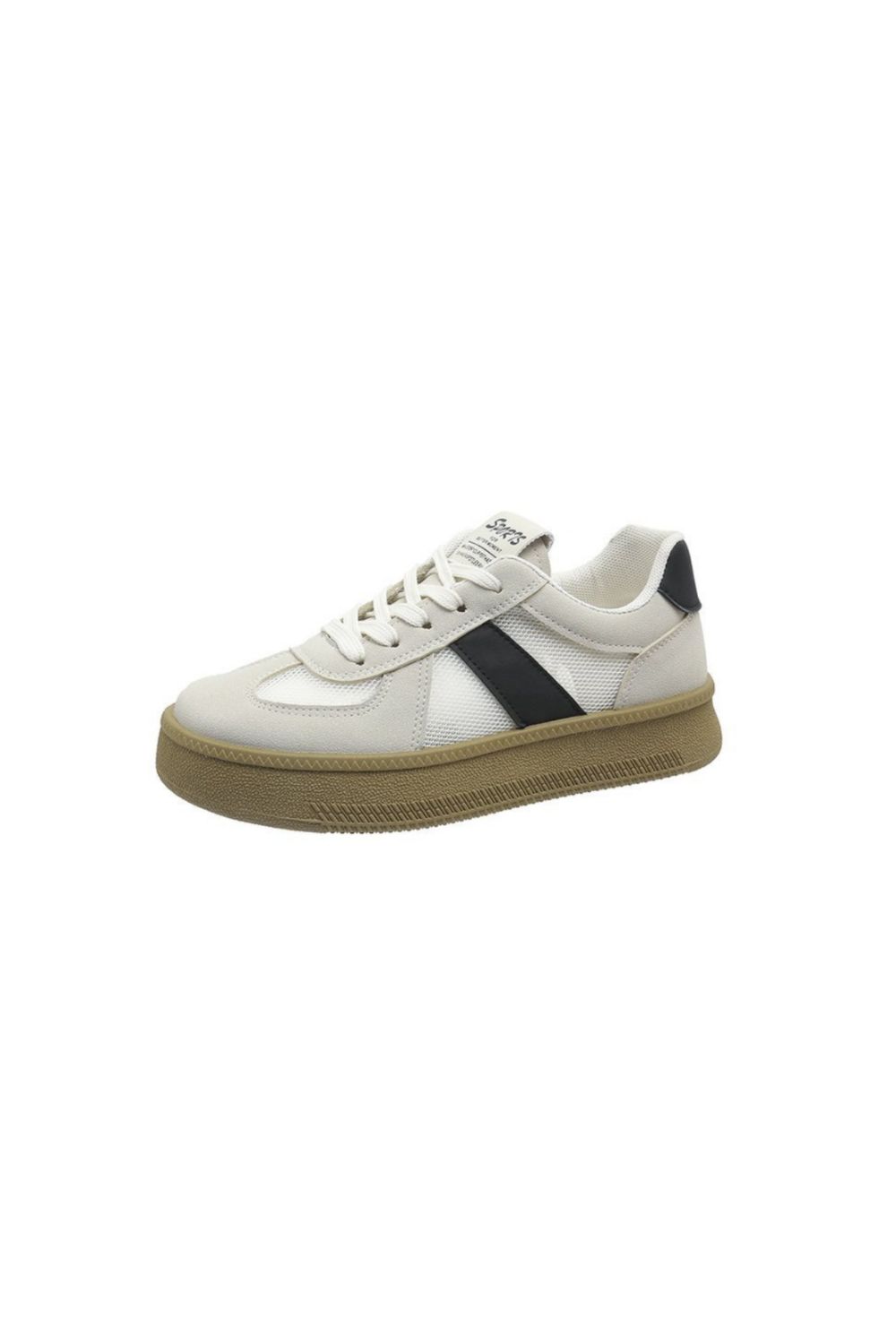 Contrast Breathable Mesh Lace Up Platform Sneakers