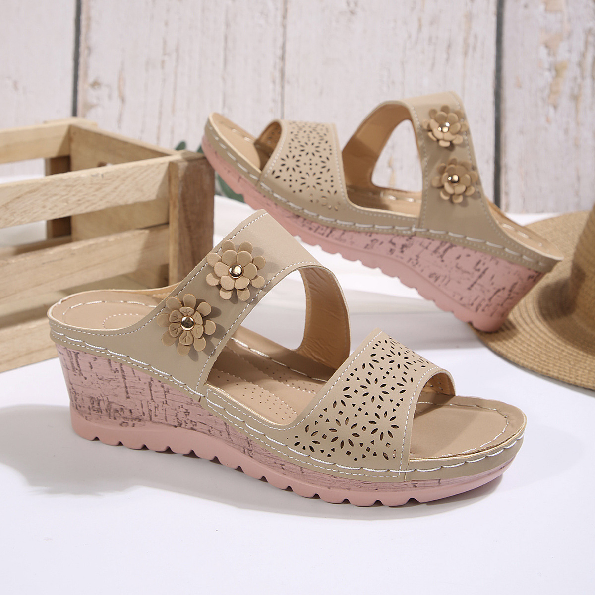 Open Toe Wedge Sandals