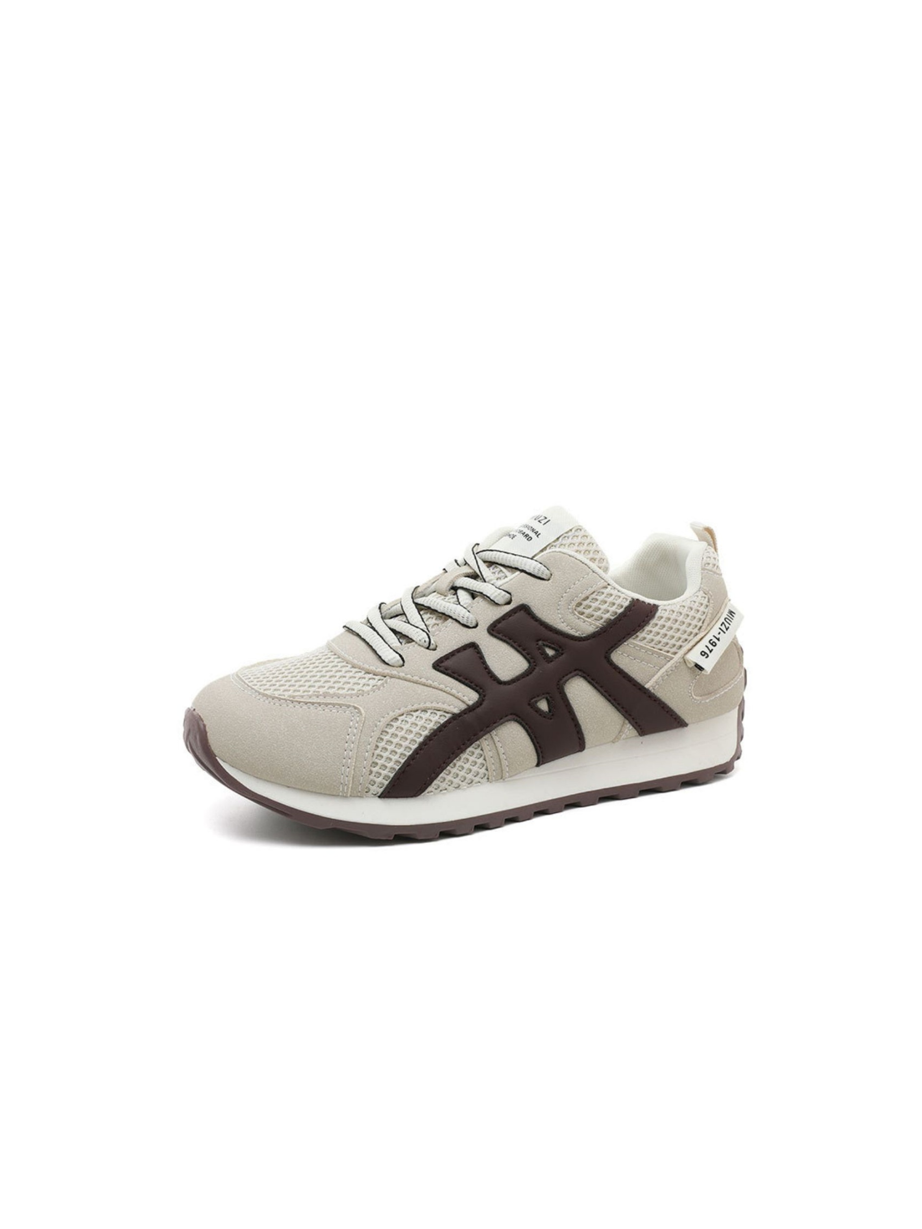 Contrast Mesh Round Toe Athletic