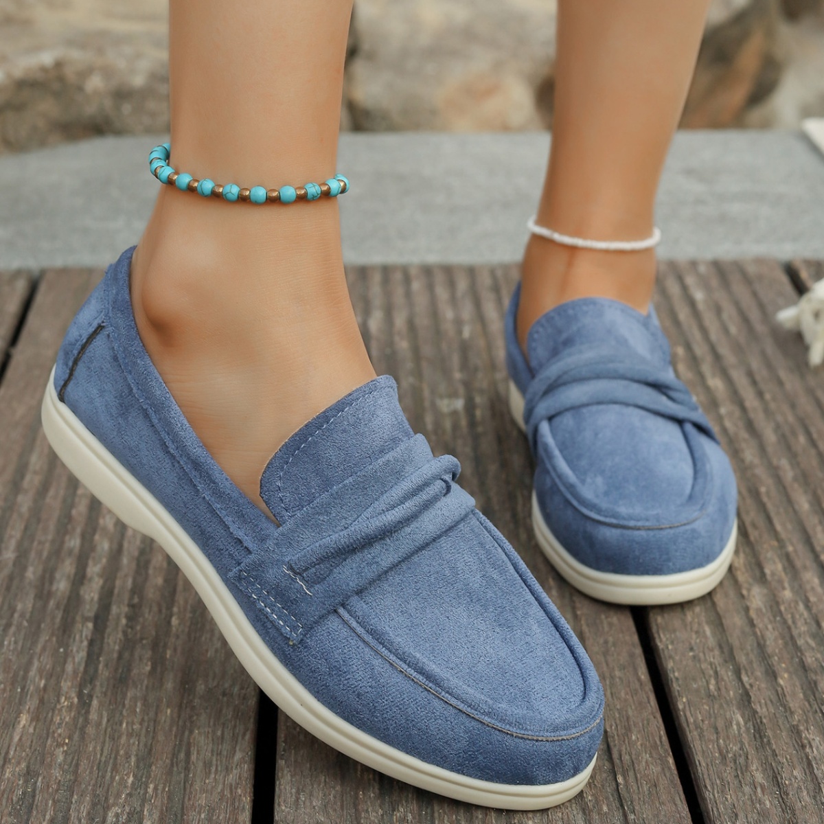 Round Toe Slip-Ons