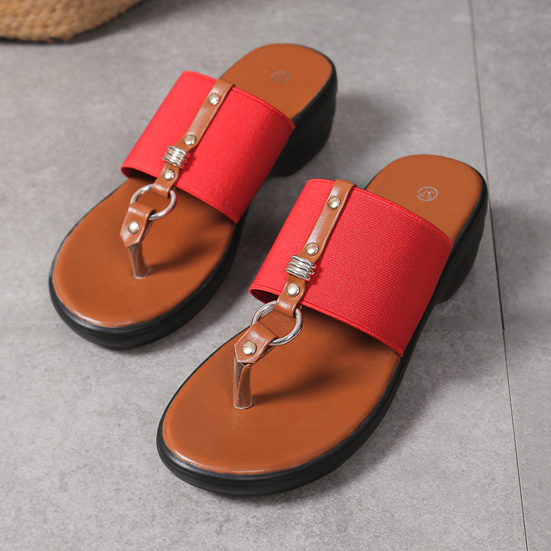 Toe Post Wedge Sandals