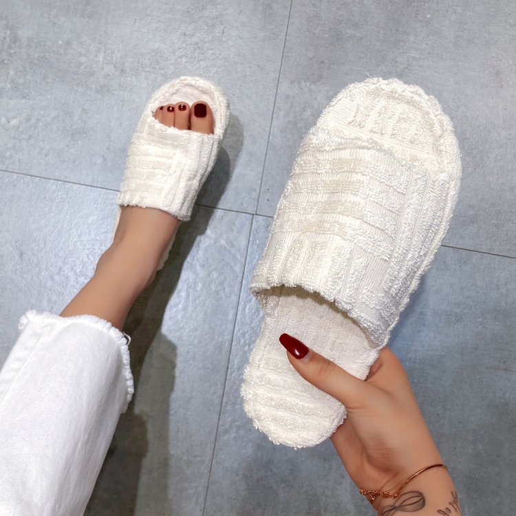 Open-Toe Platform Slippers