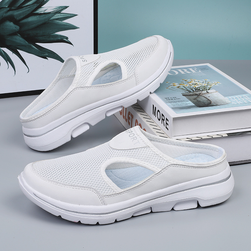 Round Toe Mesh Cut Out Sandals