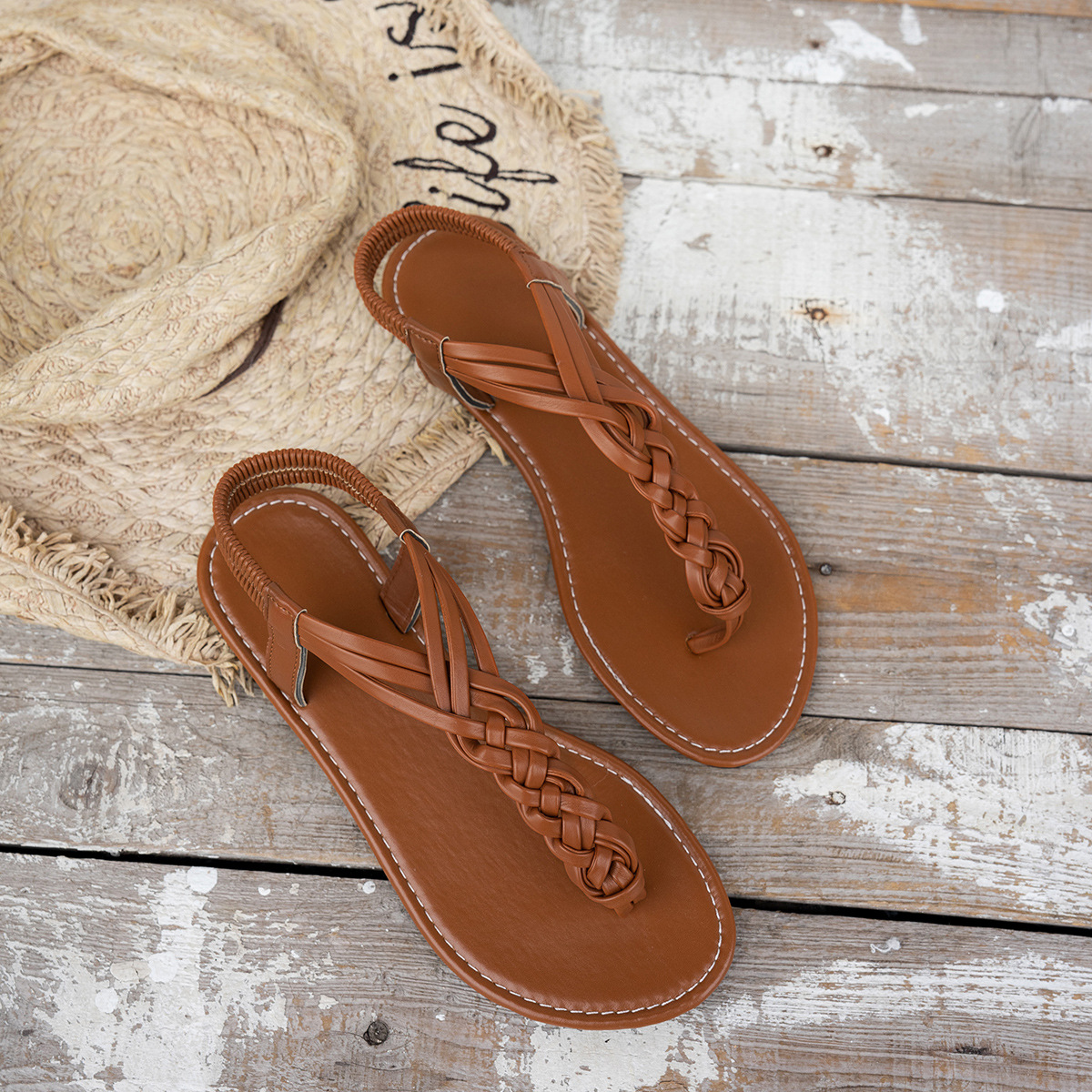 Toe Post Flats Sandals