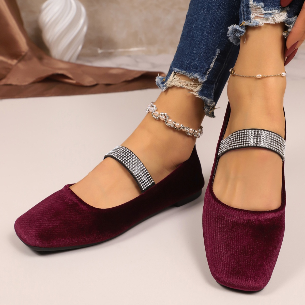 Square Toe Slip-Ons