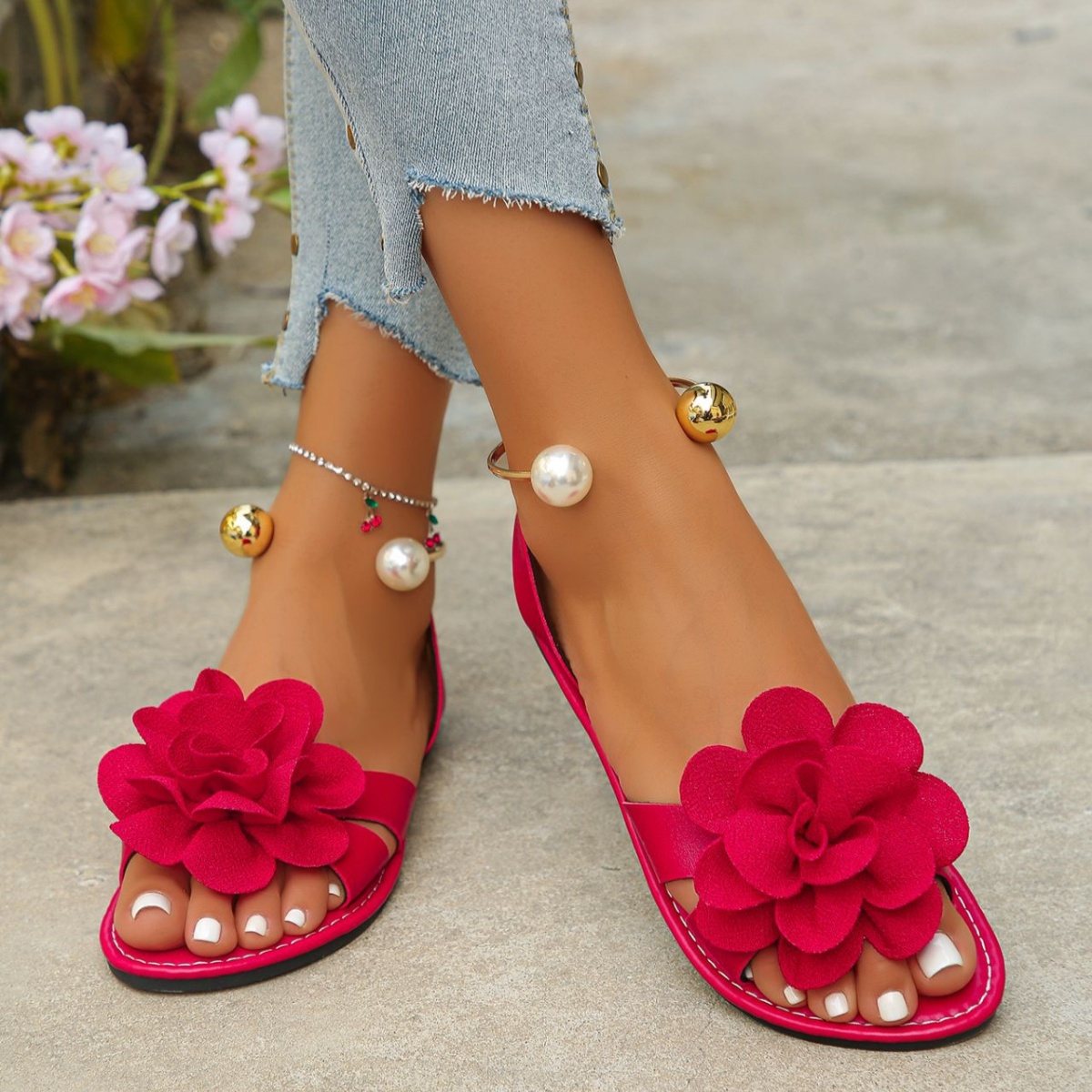 Flower Open Toe Sandals