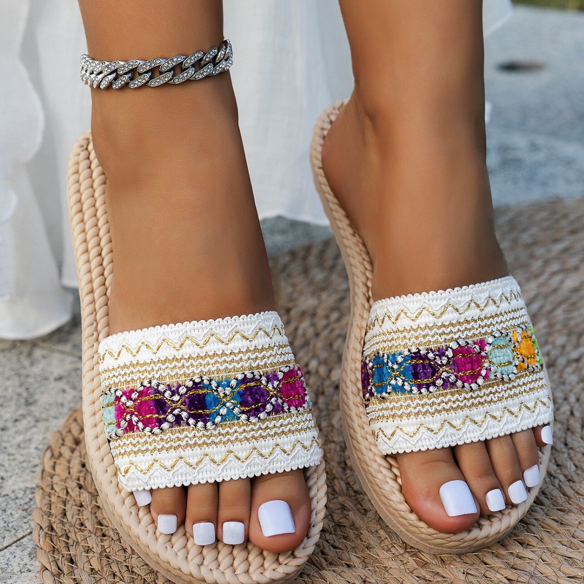 Open Toe Flats Sandals
