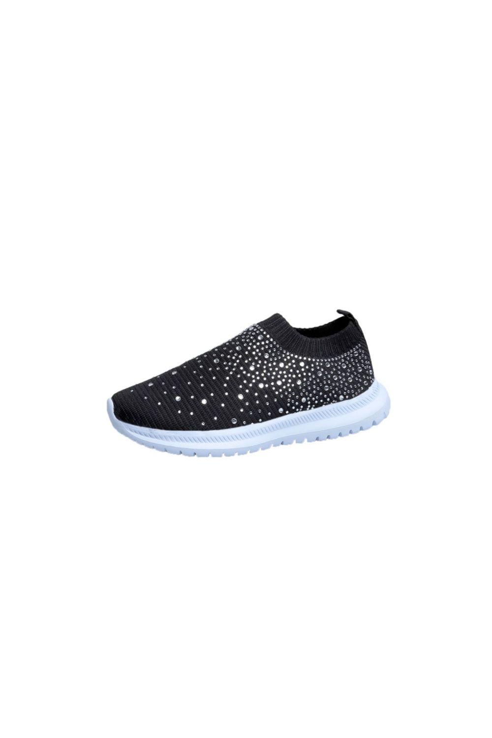 Rhinestone Decor Mesh Breathable Athletic