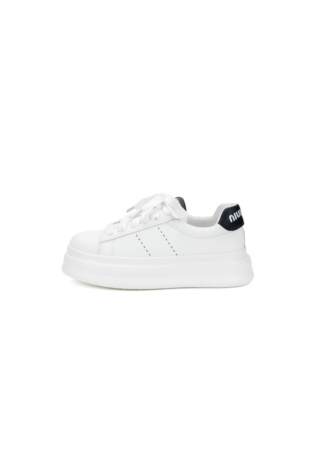 Lace Up Contrast Round Toe Platform Sneakers