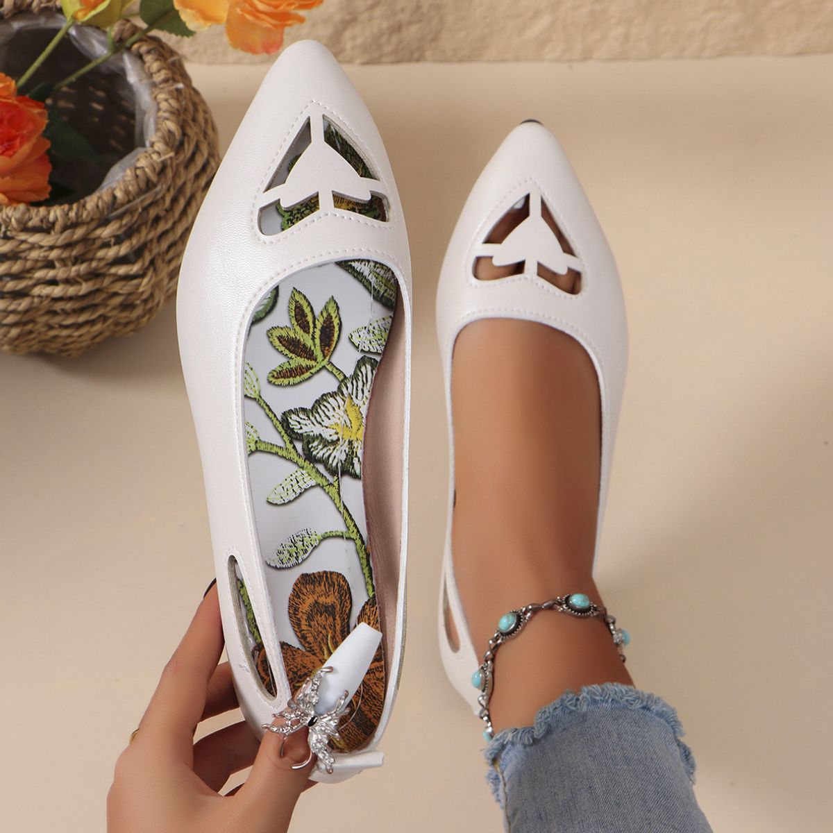Point Toe Flats Slip-Ons