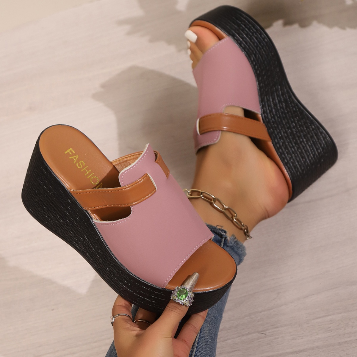 Open Toe Platform Wedge Sandals