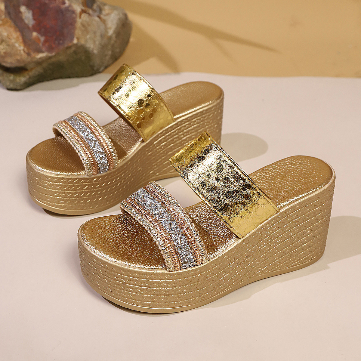 Open Toe Platform Wedge Sandals