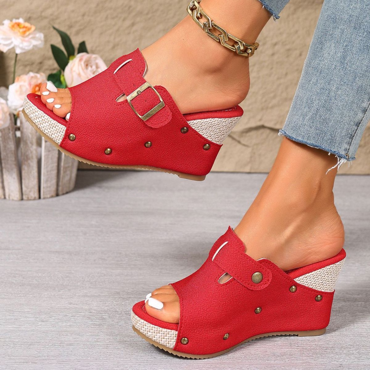 Open Toe Wedge Sandals
