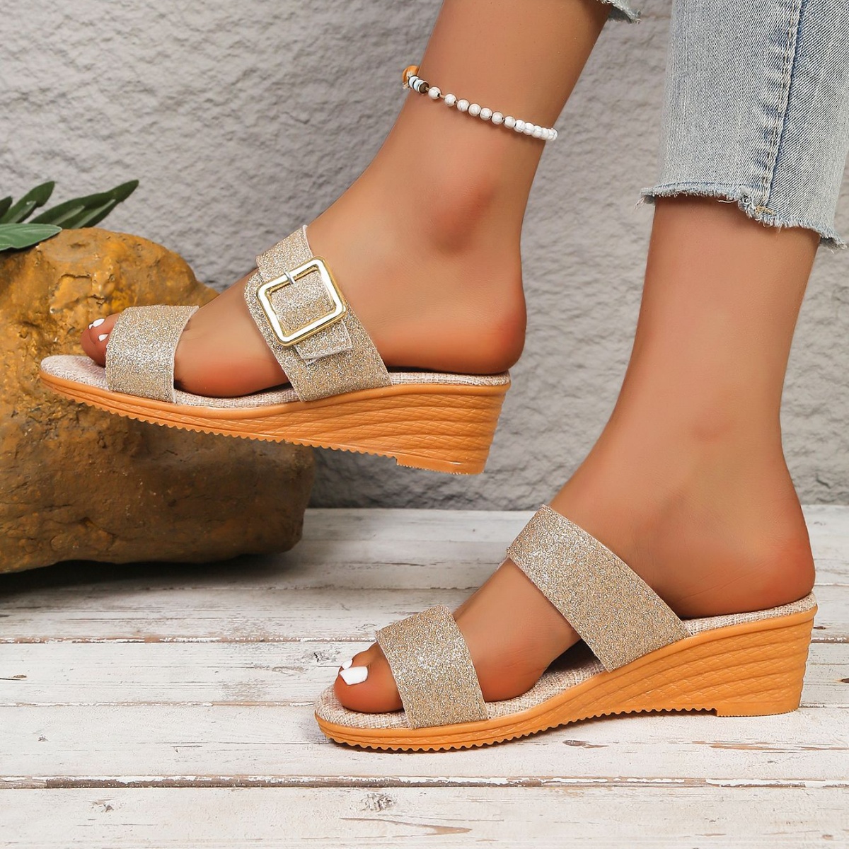 Open Toe Wedge Sandals