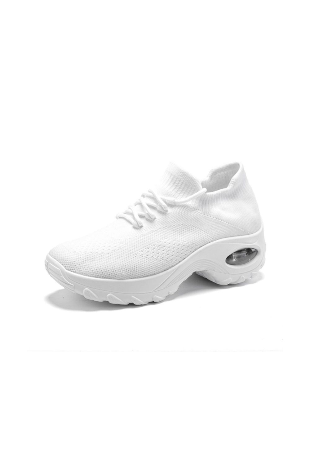 Lace Up Round Toe Platform Athletic