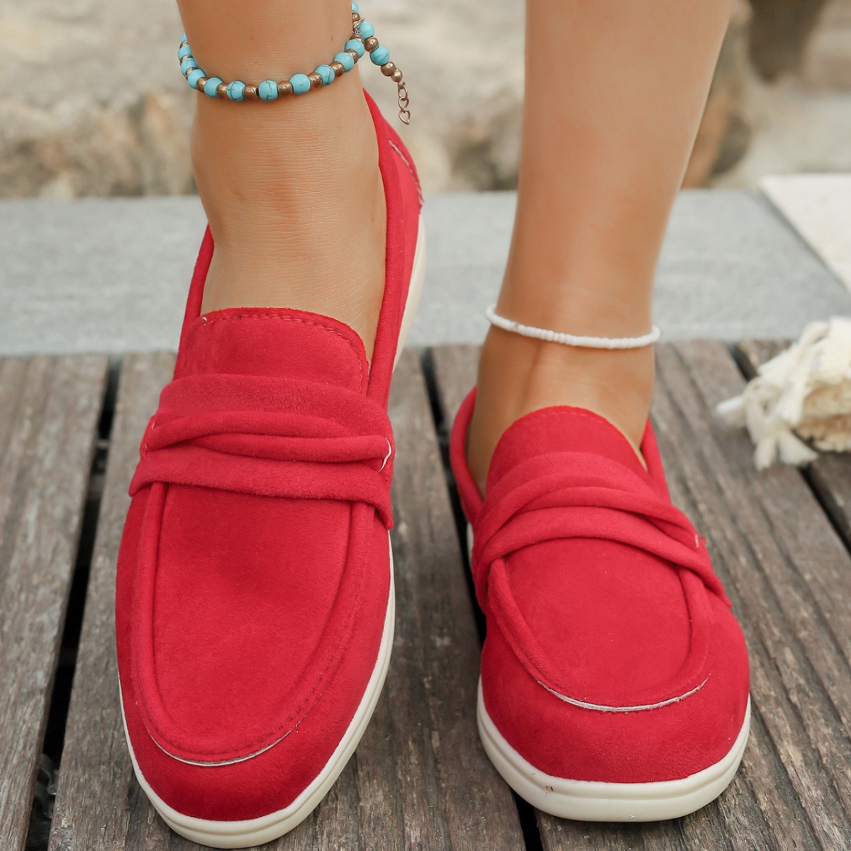 Round Toe Slip-Ons