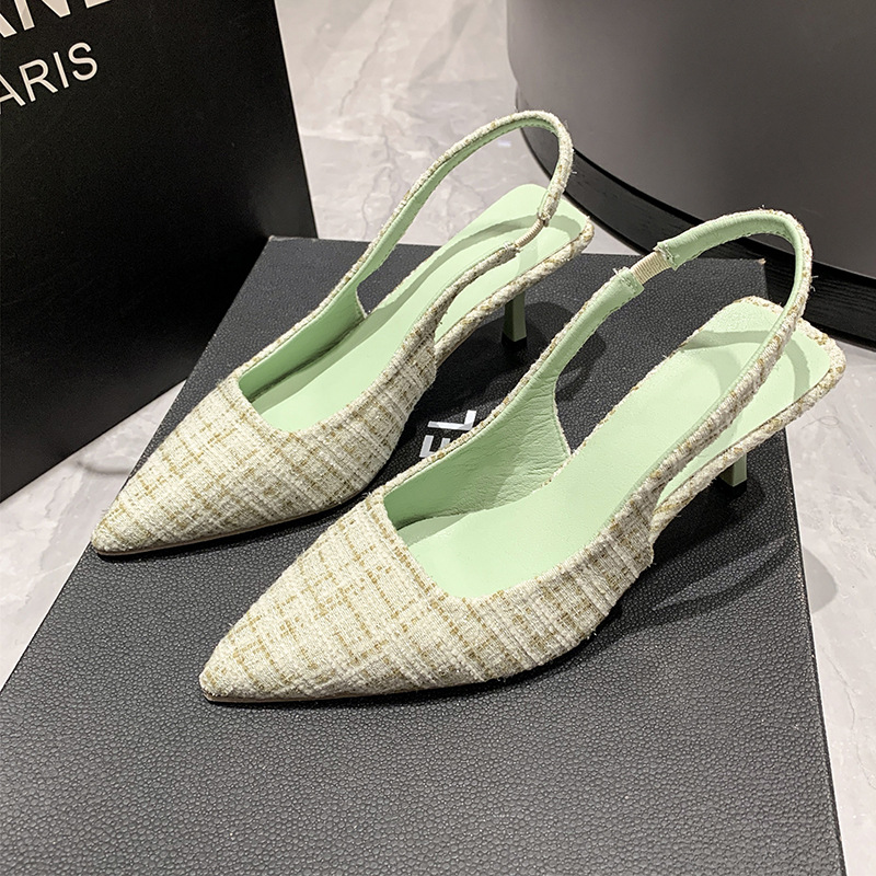 Point Toe Kitten Heel Slingback Pumps
