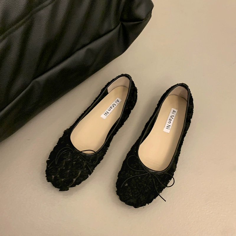 Floral Bow Slip-Ons