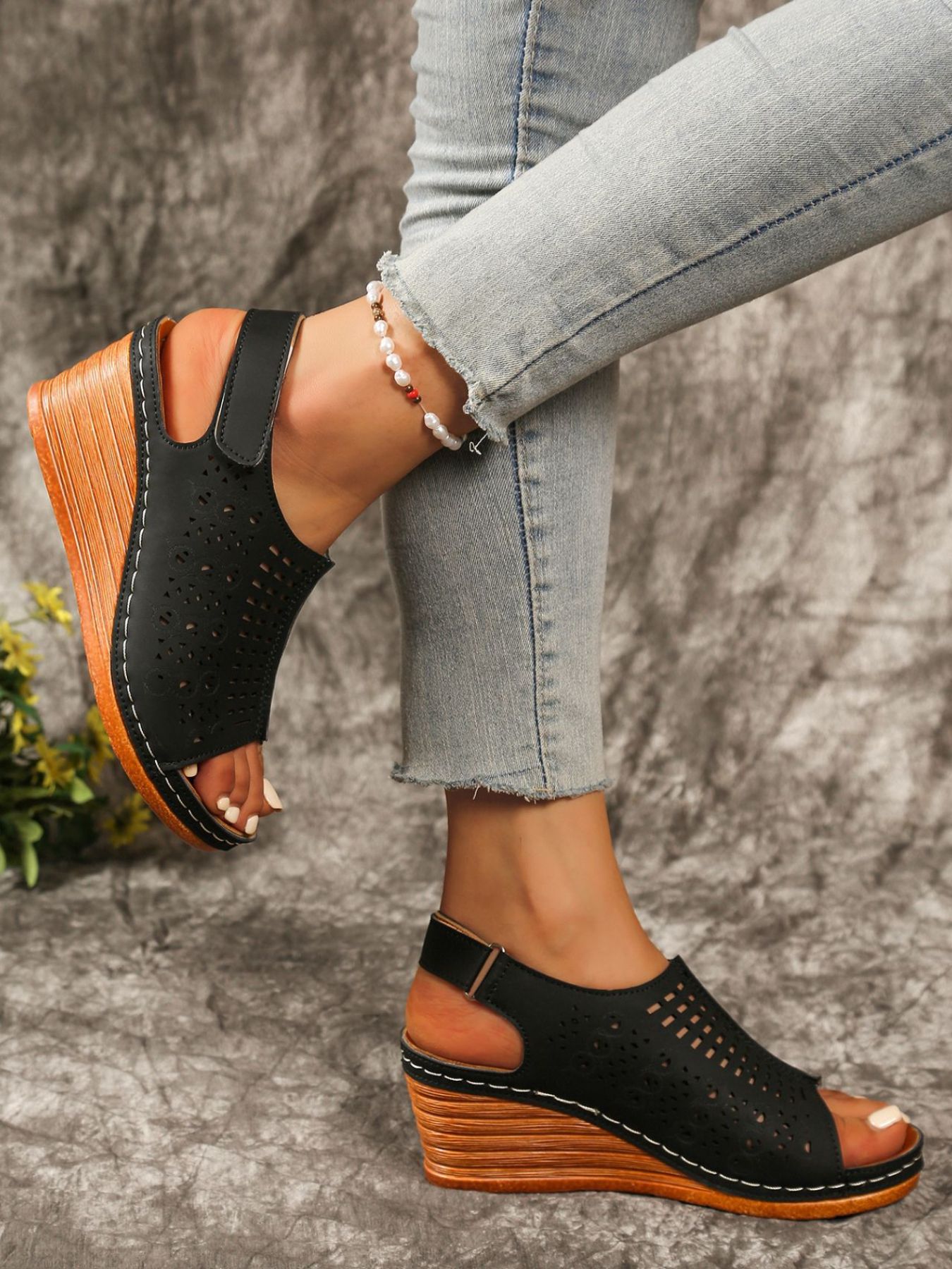 Open Toe Wedge Sandals