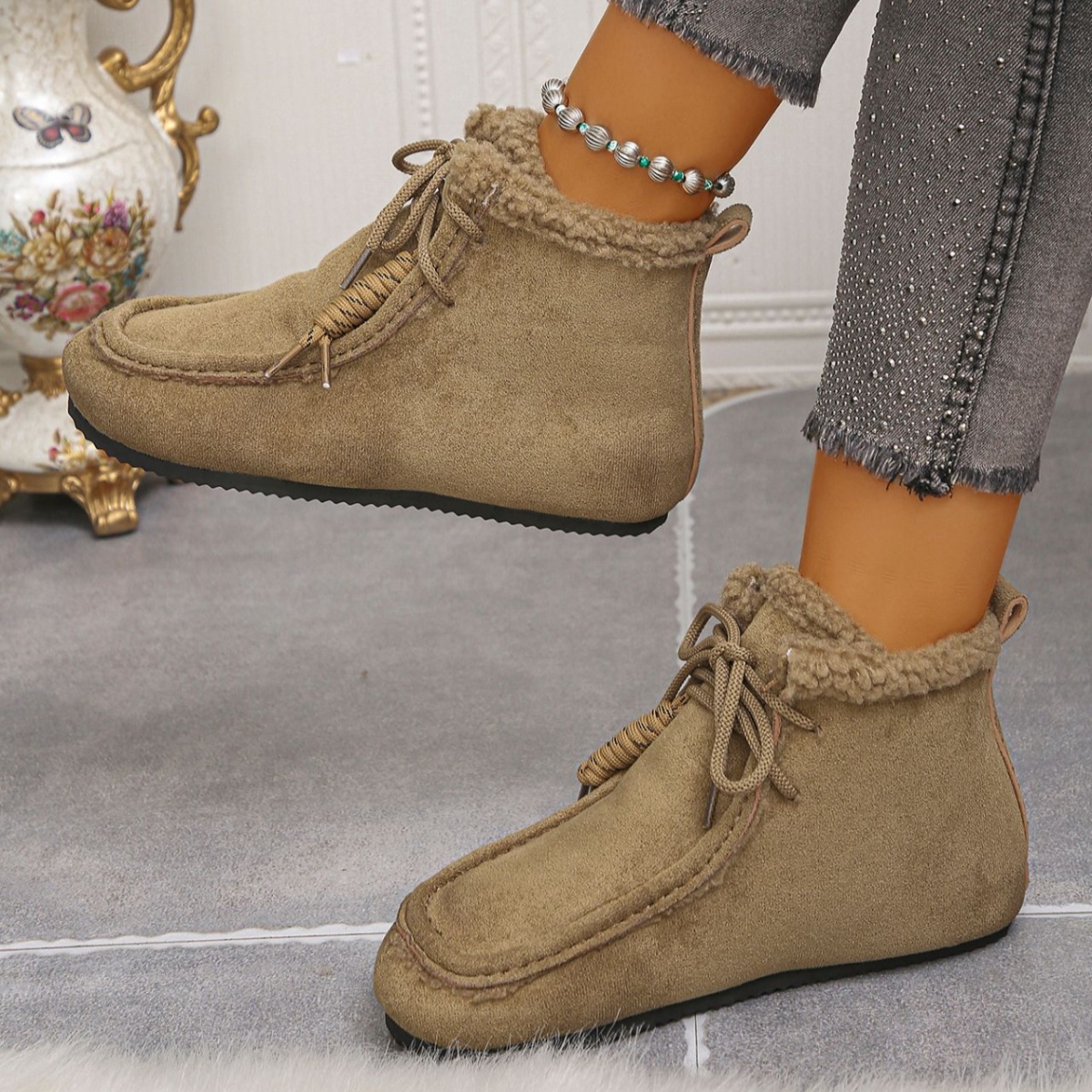Plush Lining Ankle Boots