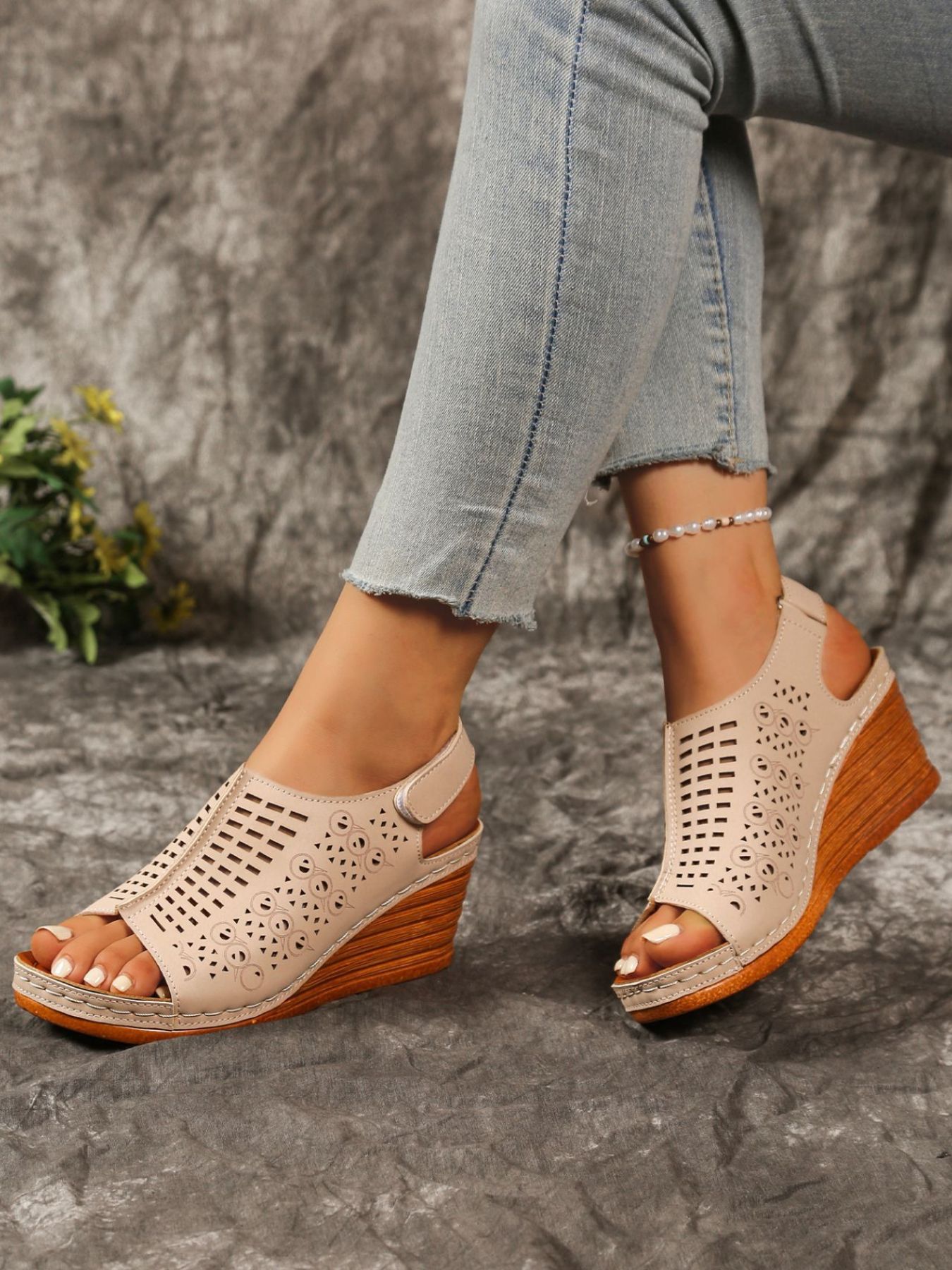 Open Toe Wedge Sandals