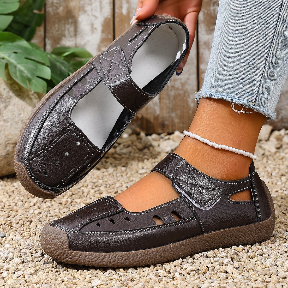 Round Toe Platform Slip-Ons
