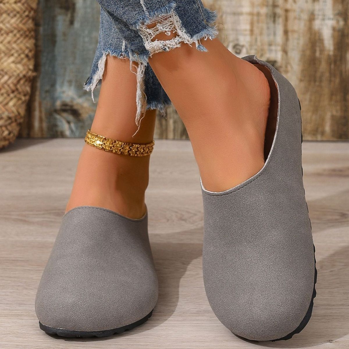 Round Toe Slip-Ons