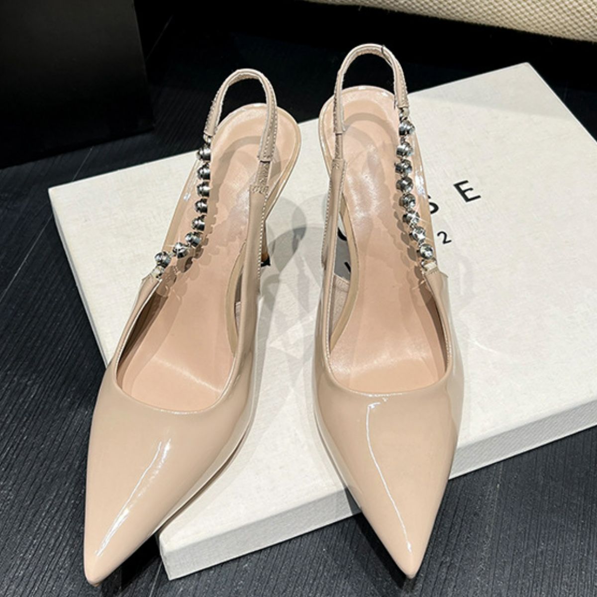 Point Toe Stiletto Slingback Pumps