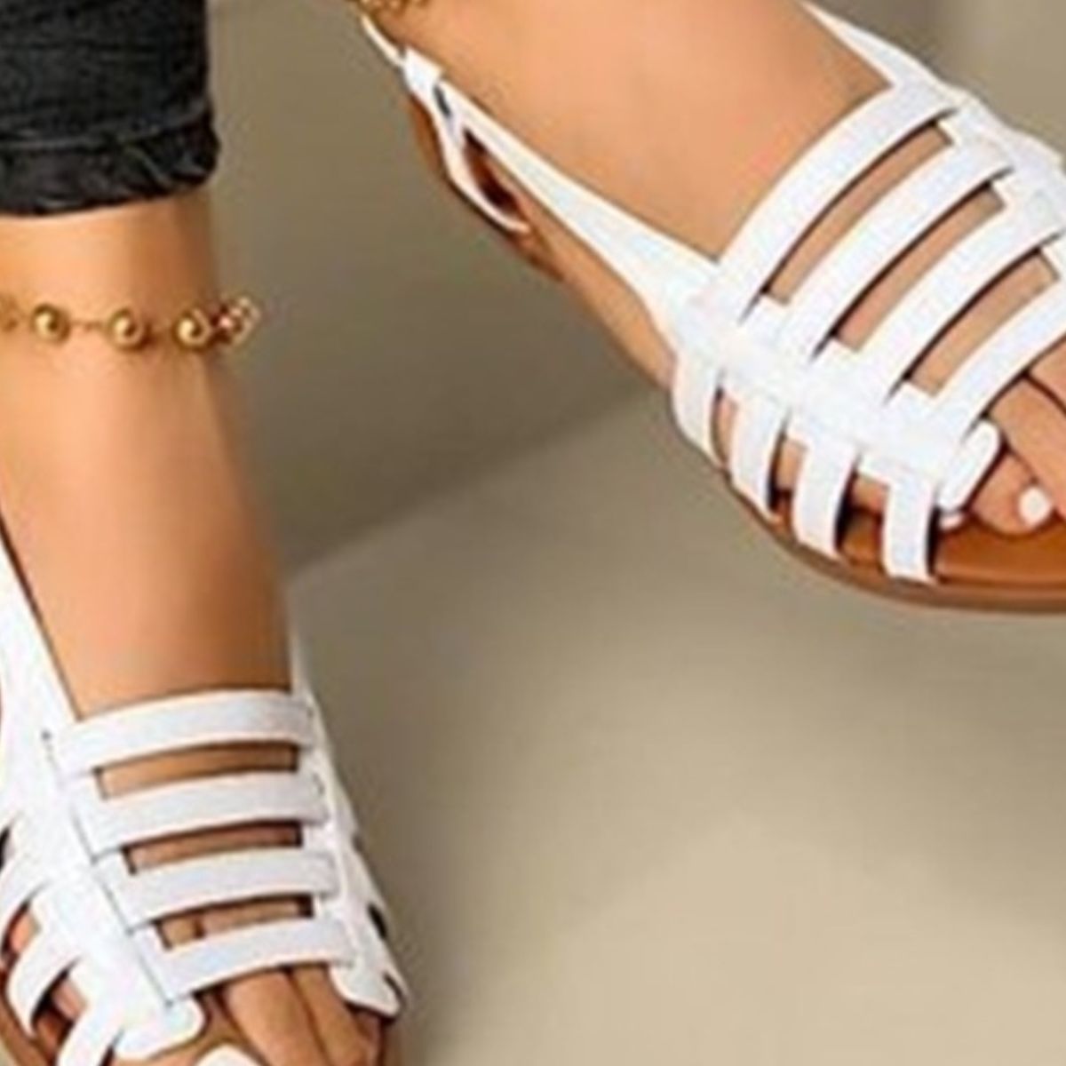 Open Toe Flats Sandals