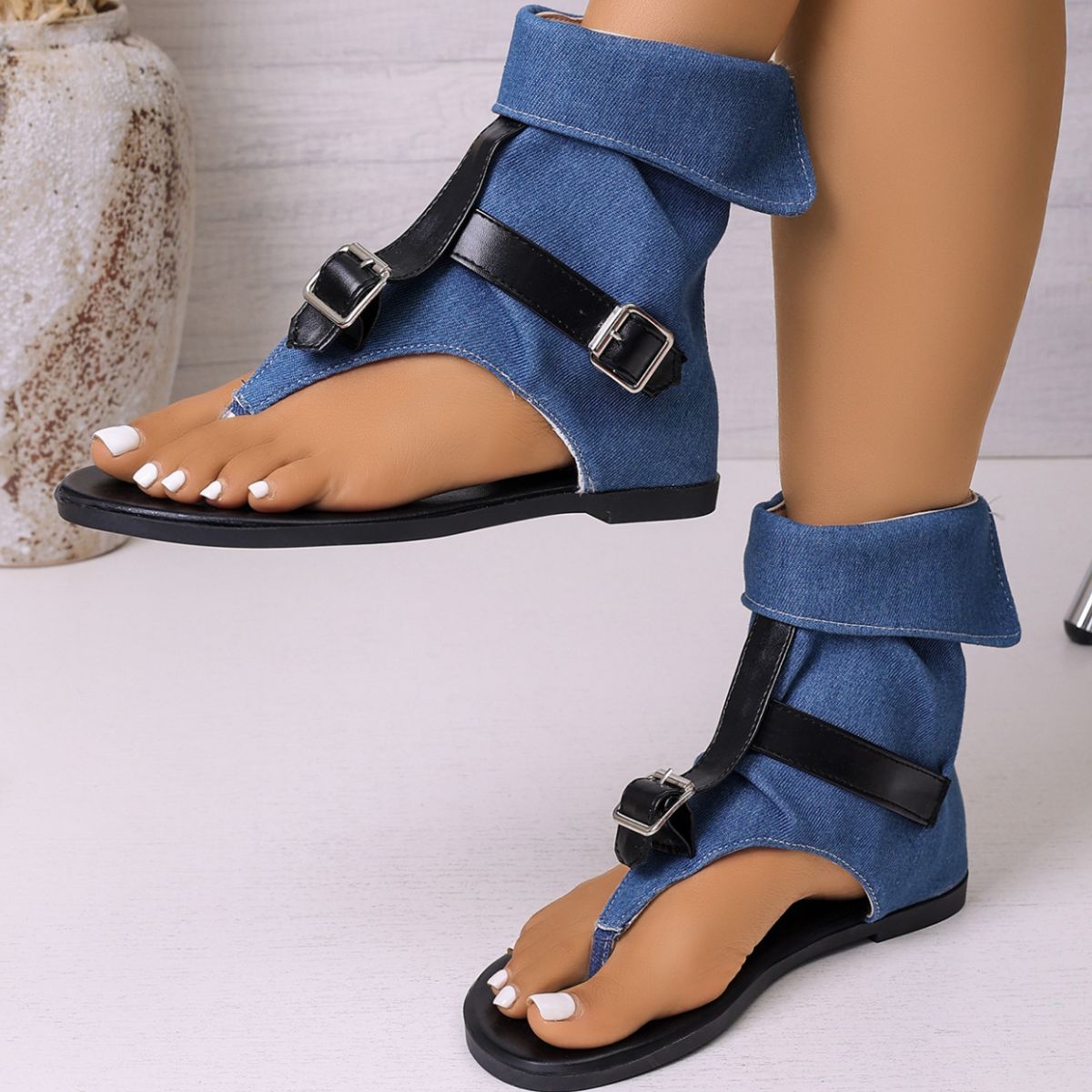 Toe Post Buckle Sandals