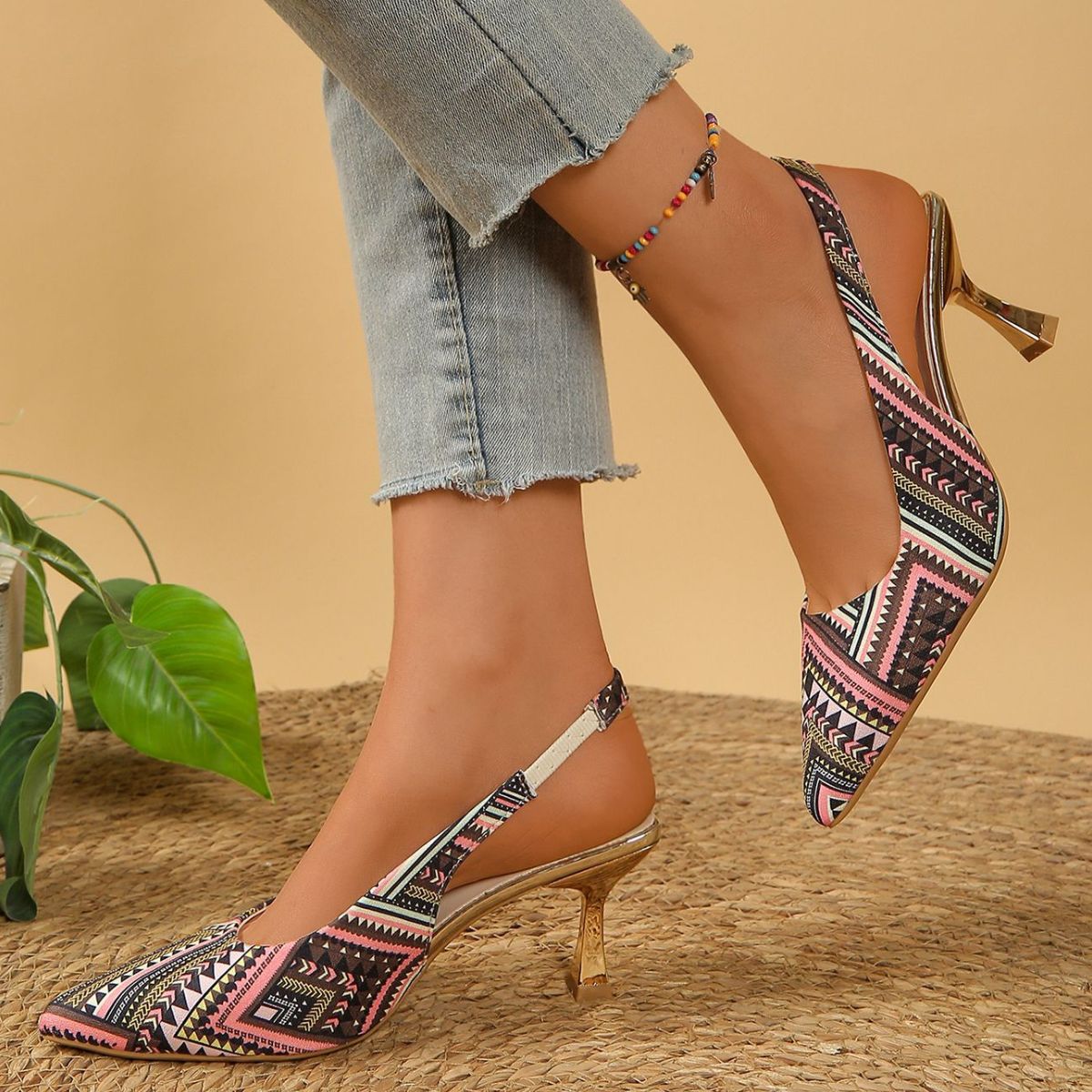 Point Toe Slingback Pumps