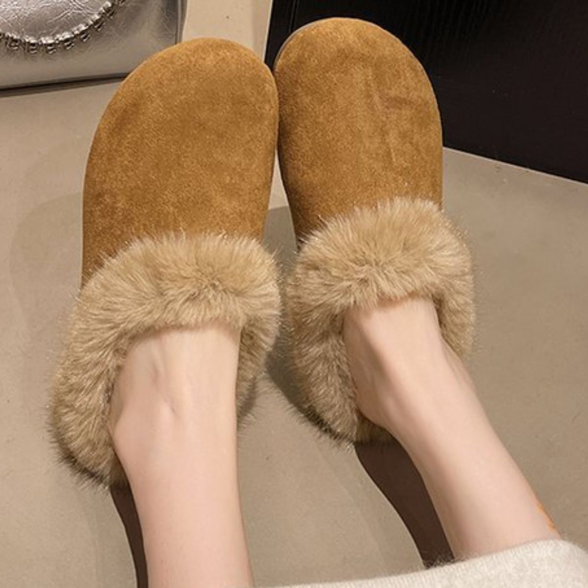 Fuzzy Plush Warm Indoor Slippers
