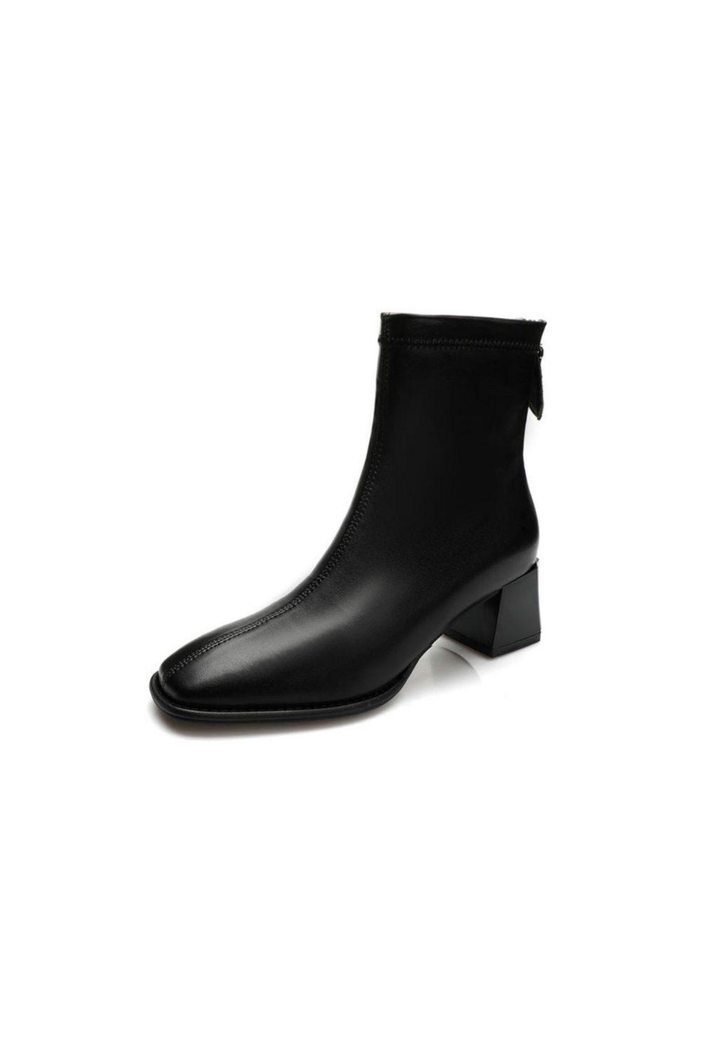 Round Toe Block Heels Boots