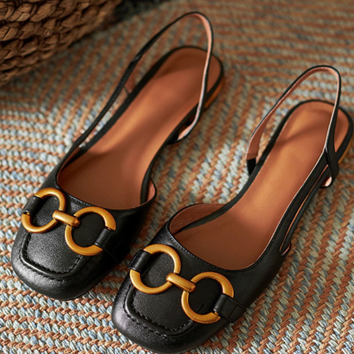 Square Toe Flats Sandals