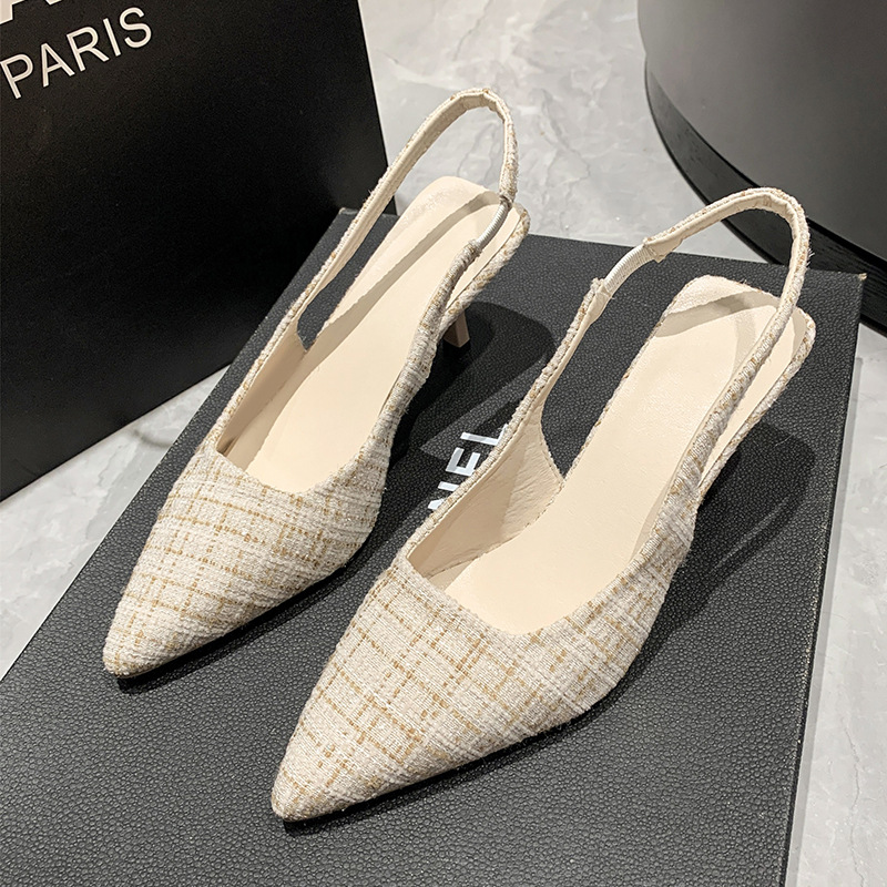 Point Toe Kitten Heel Slingback Pumps