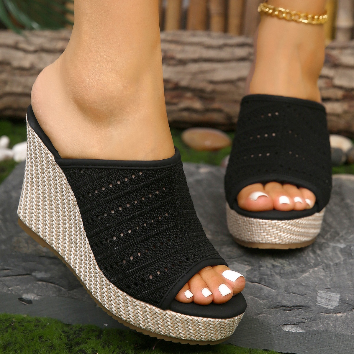 Open Toe Wedge Sandals