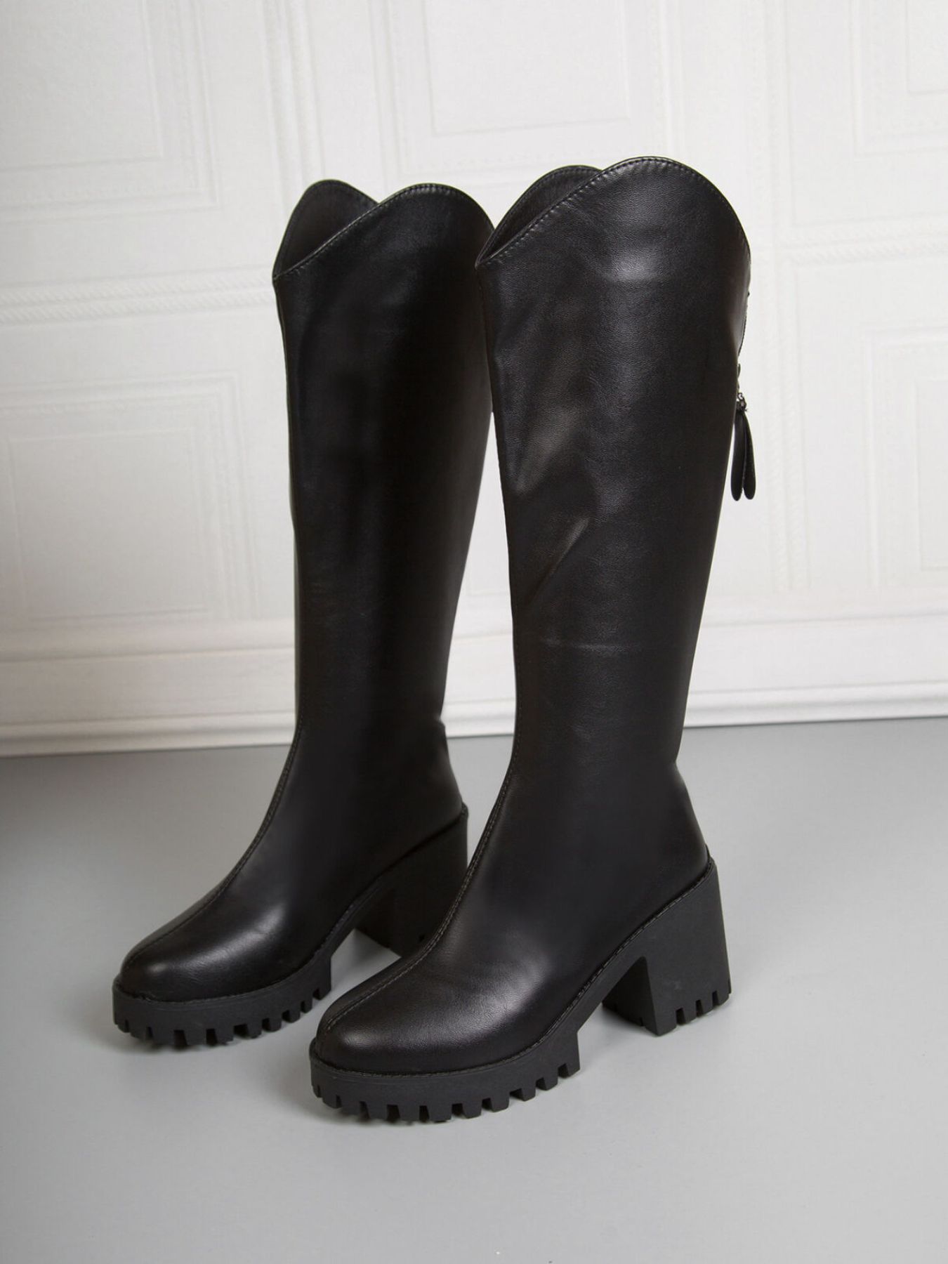 Platform Block Heels Boots